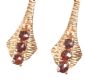 9CT GOLD AND GARNET DROP EARRINGS at Ross's Online Art Auctions