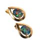 9CT GOLD AND OPAL DOUBLET TEARDROP STUD EARRINGS at Ross's Online Art Auctions