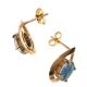 9CT GOLD AND OPAL DOUBLET TEARDROP STUD EARRINGS at Ross's Online Art Auctions