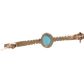 9CT GOLD AND TURQUOISE BAR BROOCH at Ross's Online Art Auctions