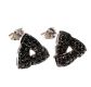 9CT WHITE GOLD AND BLACK DIAMOND EARRINGS at Ross's Online Art Auctions
