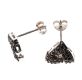 9CT WHITE GOLD AND BLACK DIAMOND EARRINGS at Ross's Online Art Auctions