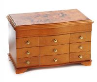 WOODEN JEWELLERY BOX at Ross's Online Art Auctions