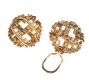 9CT GOLD GEOMETRIC OPENWORK EARRINGS at Ross's Online Art Auctions