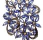 STERLING SILVER TANZANITE AND DIAMOND CLUSTER PENDANT at Ross's Online Art Auctions