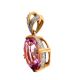 9CT GOLD PINK TOURMALINE AND DIAMOND PENDANT at Ross's Online Art Auctions