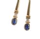 18CT GOLD SAPPHIRE AND DIAMOND DROP EARRINGS at Ross's Online Art Auctions