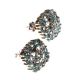 9CT WHITE GOLD AND BLUE TOPAZ CLUSTER EARRINGS at Ross's Online Art Auctions