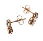 9CT GOLD PINK STONE AND DIAMOND EARRINGS at Ross's Online Art Auctions