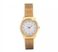 CHRISTIN LARS GOLD-PLATED STAINLESS STEEL AND DIAMOND LADY'S WRIST WATCH at Ross's Online Art Auctions