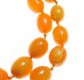 DOUBLE STRAND OF GRADUATED NATURAL BUTTERSCOTCH AMBER BEADS WITH WHITE METAL AND CRYSTAL CLASP at Ross's Online Art Auctions