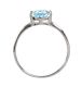 RHODIUM-PLATED BRASS AND BLUE TOPAZ SOLITAIRE RING at Ross's Online Art Auctions