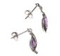 9CT WHITE GOLD PINK SAPPHIRE AND DIAMOND DROP EARRINGS at Ross's Online Art Auctions