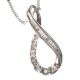 STERLING SILVER AND DIAMOND INFINITY LOOP PENDANT AND CHAIN at Ross's Online Art Auctions