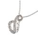 STERLING SILVER AND DIAMOND INFINITY LOOP PENDANT AND CHAIN at Ross's Online Art Auctions
