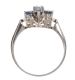 9CT WHITE GOLD SAPPHIRE AND DIAMOND CLUSTER RING at Ross's Online Art Auctions