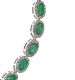 18CT WHITE GOLD EMERALD AND DIAMOND CLUSTER BRACELET at Ross's Online Art Auctions