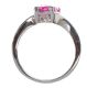 STERLING SILVER PINK TOURMALINE AND DIAMOND TWIST RING at Ross's Online Art Auctions