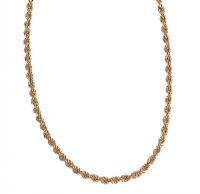 9CT GOLD ROPE TWIST NECKLACE at Ross's Online Art Auctions