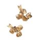 TRIFARI GOLD-TONE CLIP-ON EARRINGS SET WITH CRYSTALS at Ross's Online Art Auctions