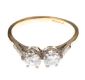 18CT GOLD AND DIAMOND TWO STONE RING at Ross's Online Art Auctions