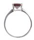 RHODIUM PLATED BRASS AND GARNET RING at Ross's Online Art Auctions