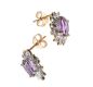 9CT GOLD AMETHYST AND DIAMOND EARRINGS at Ross's Online Art Auctions
