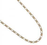 9CT GOLD FLAT OPEN LINK NECKLACE at Ross's Online Art Auctions