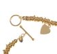 9CT GOLD 'SWEETIE' BRACELET WITH HEART-SHAPED FOB at Ross's Online Art Auctions