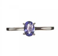 STERLING SILVER AND TANZANITE SOLITAIRE RING at Ross's Online Art Auctions