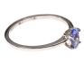 STERLING SILVER AND TANZANITE SOLITAIRE RING at Ross's Online Art Auctions