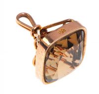 9CT ROSE GOLD AND CAIRNGORM SMOKY QUARTZ FOB at Ross's Online Art Auctions