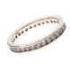 STERLING SILVER AND CUBIC ZIRCONIA FULL ETERNITY RING at Ross's Online Art Auctions