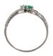 18CT WHITE GOLD EMERALD AND DIAMOND TWIST RING at Ross's Online Art Auctions