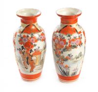 PAIR OF KUTANI VASES (FROM BATH LODGE CASTLE) at Ross's Online Art Auctions