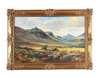 ALLAN ARDIES - ANNALONG VALLEY - OIL ON CANVAS - 19 X 29 INCHES - SIGNED at Ross's Online Art Auctions