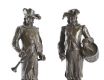 PAIR OF 19TH CENTURY CAST BRONZE FIGURES ON MARBLE BASES, 'FRENCH SOLDIERS' at Ross's Online Art Auctions