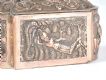 EMBOSSED INDIAN SILVER TRINKET BOX WITH FOUR PANEL SIDES at Ross's Online Art Auctions