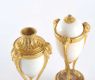 PAIR OF 19TH CENTURY WHITE MARBLE & ORMOLU CASSOLETTES WITH REVERSIBLE LIDS at Ross's Online Art Auctions