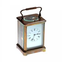 FRENCH BRASS STRIKING & REPEATING CARRIAGE CLOCK at Ross's Online Art Auctions