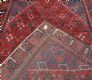 PERSIAN QASHQAI RUG WITH ALL OVER DESIGN IN DEEP RED & NAVY at Ross's Online Art Auctions