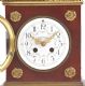 19TH CENTURY MAHOGANY CASED BRACKET CLOCK WITH PIERCED BRASS SIDES, BRASS FINIALS & PAINTED ENAMEL DIAL - S.D. NEILL OF BELFAST at Ross's Online Art Auctions