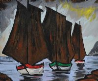 FISHING BOATS by Irish School at Ross's Online Art Auctions