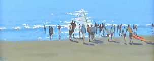 WINDSURFER, INCH BEACH by John Morris at Ross's Online Art Auctions