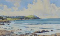 WAVES AT DRAIN'S BAY, BALLYGALLY by Samuel McLarnon UWS at Ross's Online Art Auctions