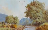 THE RIVER BUSH, COUNTY ANTRIM by David Overend at Ross's Online Art Auctions