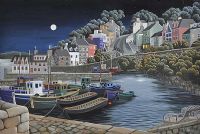 MOONLIT HARBOUR by George Callaghan at Ross's Online Art Auctions