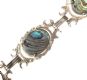 SILVER BRACELET SET WITH ABALONE SHELL at Ross's Online Art Auctions