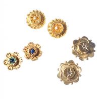 SELECTION OF THREE PAIRS OF VICTORIAN 9CT AND 15CT GOLD GEM-SET EARRINGS at Ross's Online Art Auctions
