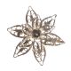 SET OF THREE SILVER-TONE METAL FILIGREE FLORAL BROOCHES at Ross's Online Art Auctions